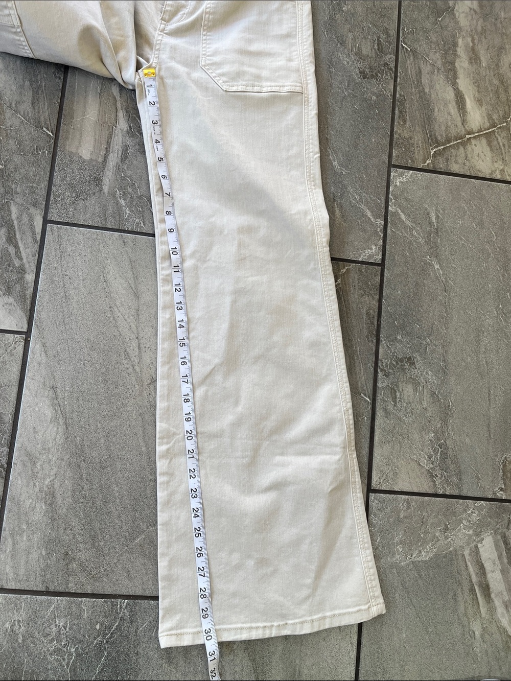 Pilcro The Carpenter Wide Leg Pants Size 25 Khaki Cream - Picture 11 of 13
